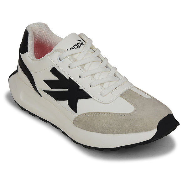 Thumbnail: Leap7x White Sports Lacing Running Shoes For Women NIXY-1E By Liberty