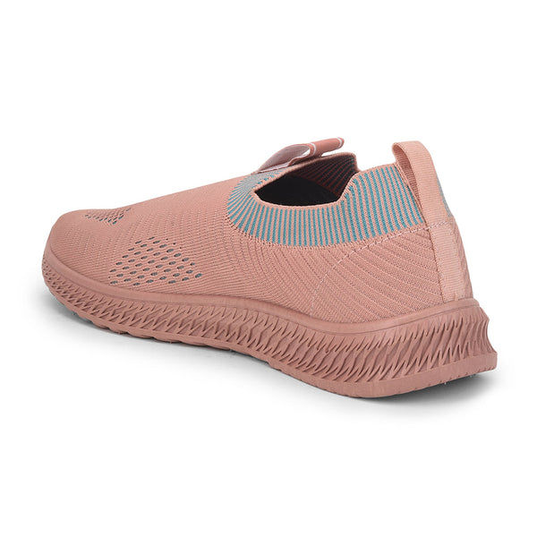 Thumbnail: Force 10 Sports Non Lacing Shoe For Ladies (Peach) GRACE-4 By Liberty
