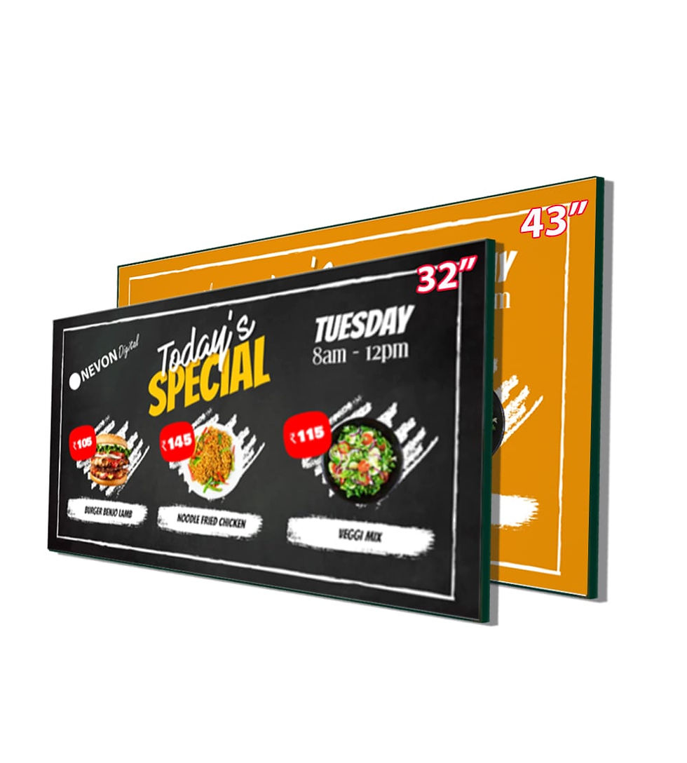 Thumbnail: Digital Menu Display Screen for Restaurant Cafe Fast Food