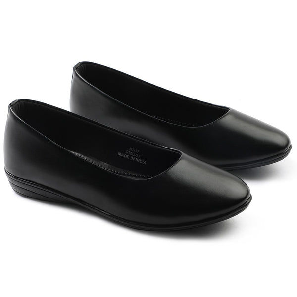 Thumbnail: Healers Black Formal Ballerina Shoes For Women JD-17 By Liberty