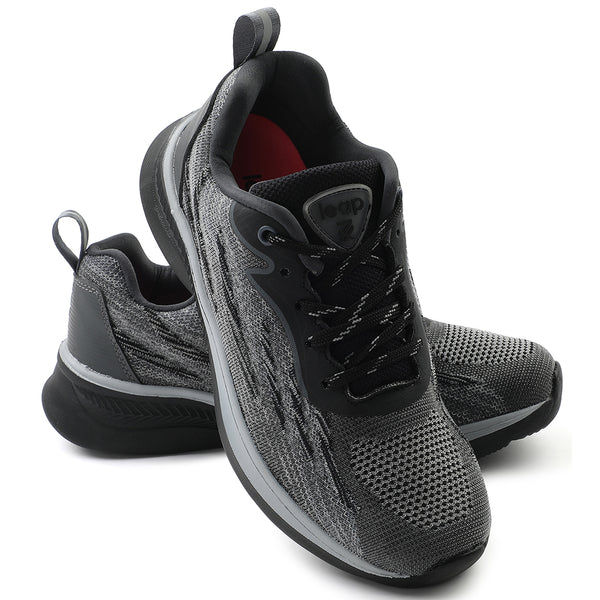 Thumbnail: Leap7x Black Sports Lacing Running Shoes For Women MANTIS By Liberty