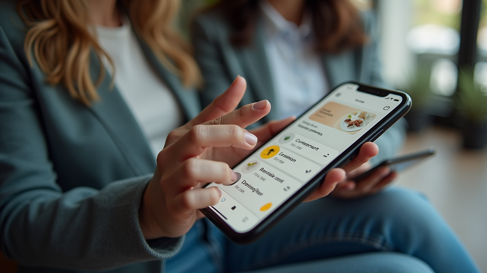 Close-up view of a smartphone screen showing a loyalty app with points and rewards