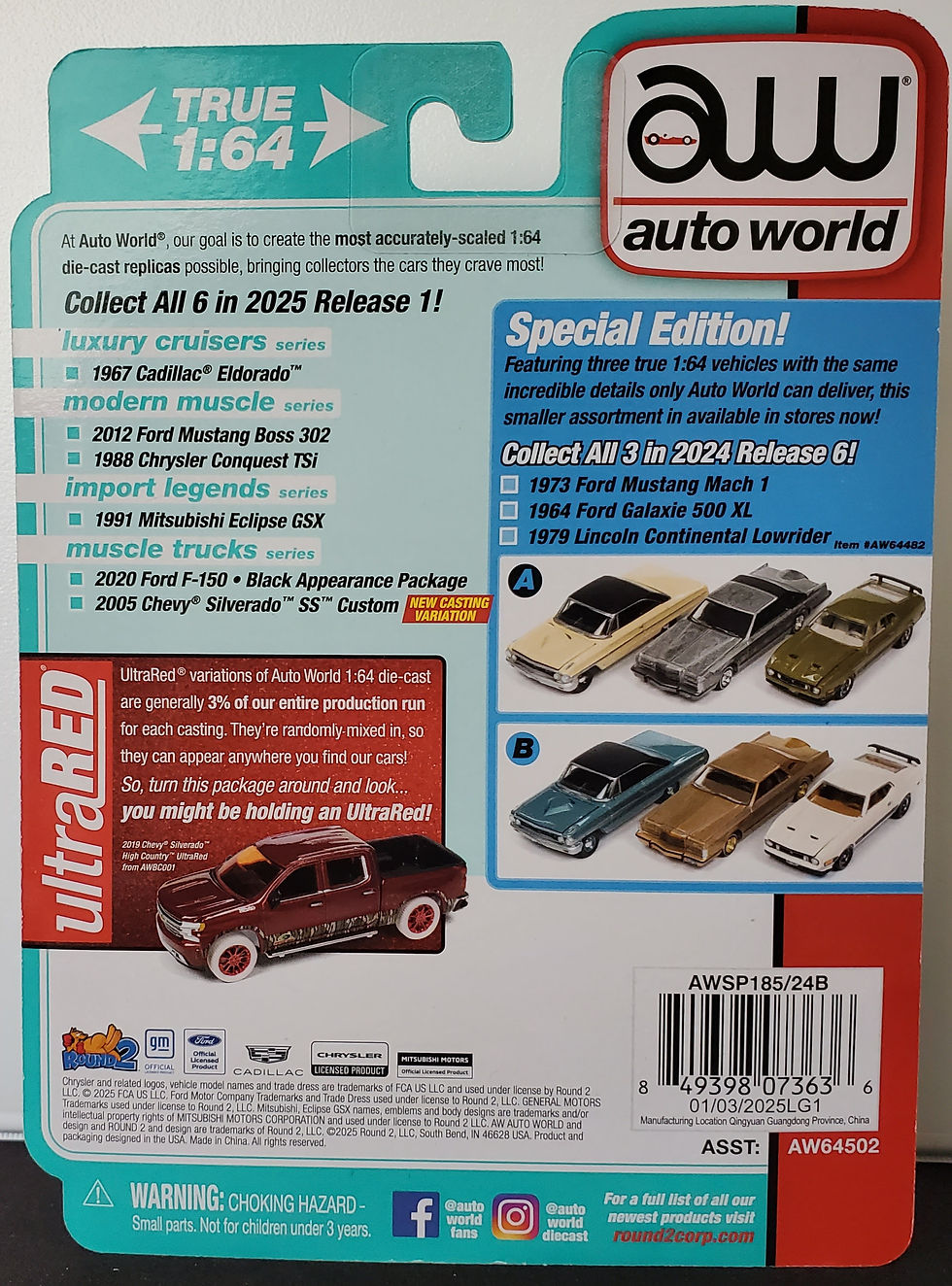 Thumbnail: Auto World 1967 Cadillac Eldorado Light Crystal Firemist Poly 1/64