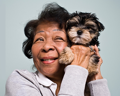 Woman with dog