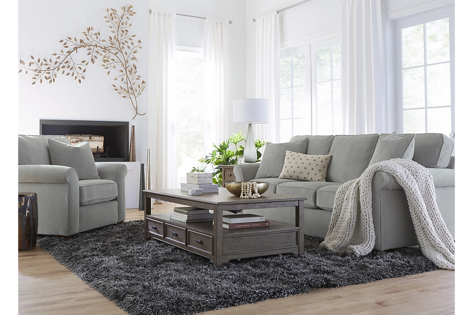 traditional grey sofa