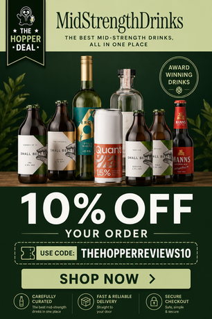 Mid Strength Drinks selection featuring lower alcohol beers, wines and beverages.