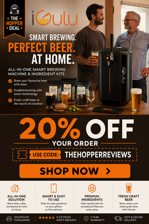 Mondo Beer discount graphic featuring five Mondo Brewing Co craft beer cans including Road Soda, Texas Whistle, Dennis Hopp’r, Little Victories, and Hiker. The advert promotes 20% off Mondo Beer using discount code THEHOPPERREVIEWS20. Black and yellow Hopper Deal design highlighting independent craft beer, bold flavours, unique styles, and UK beer delivery.