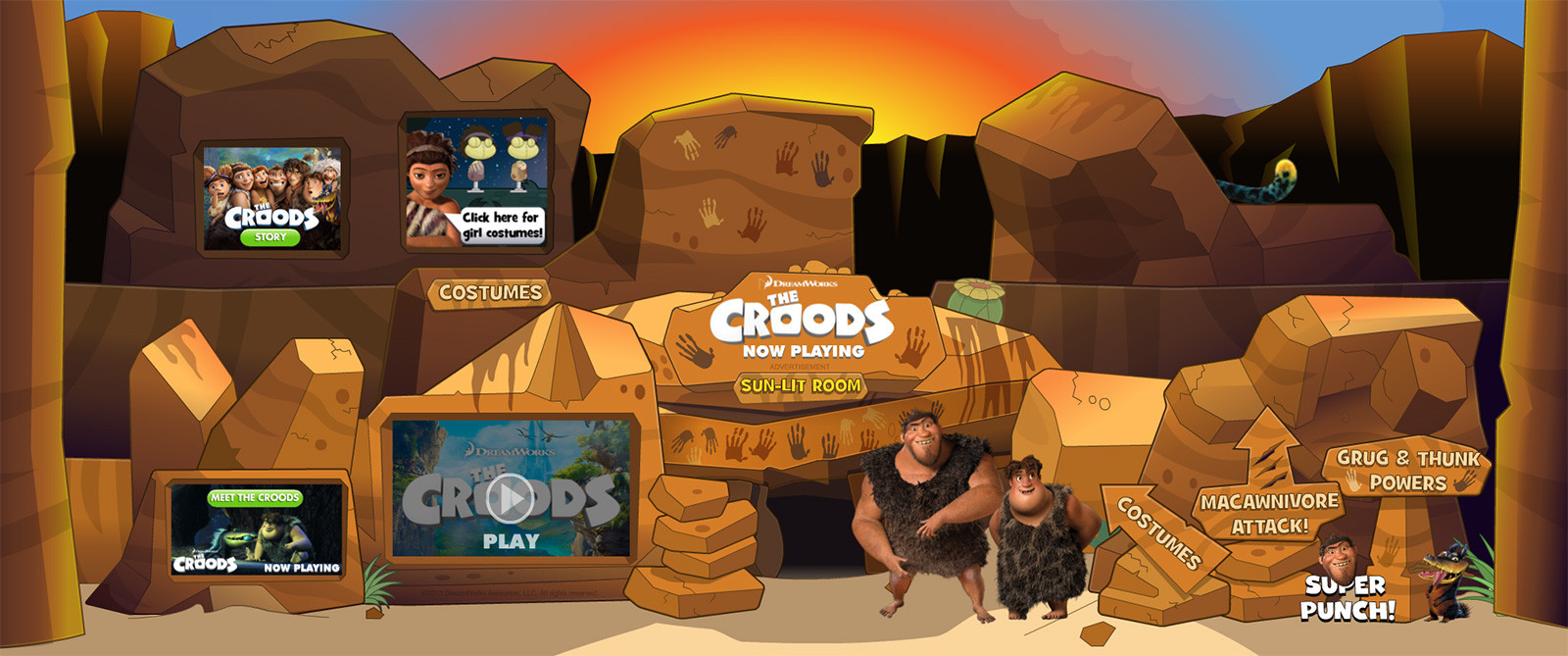 The Croods Interior Game Environment