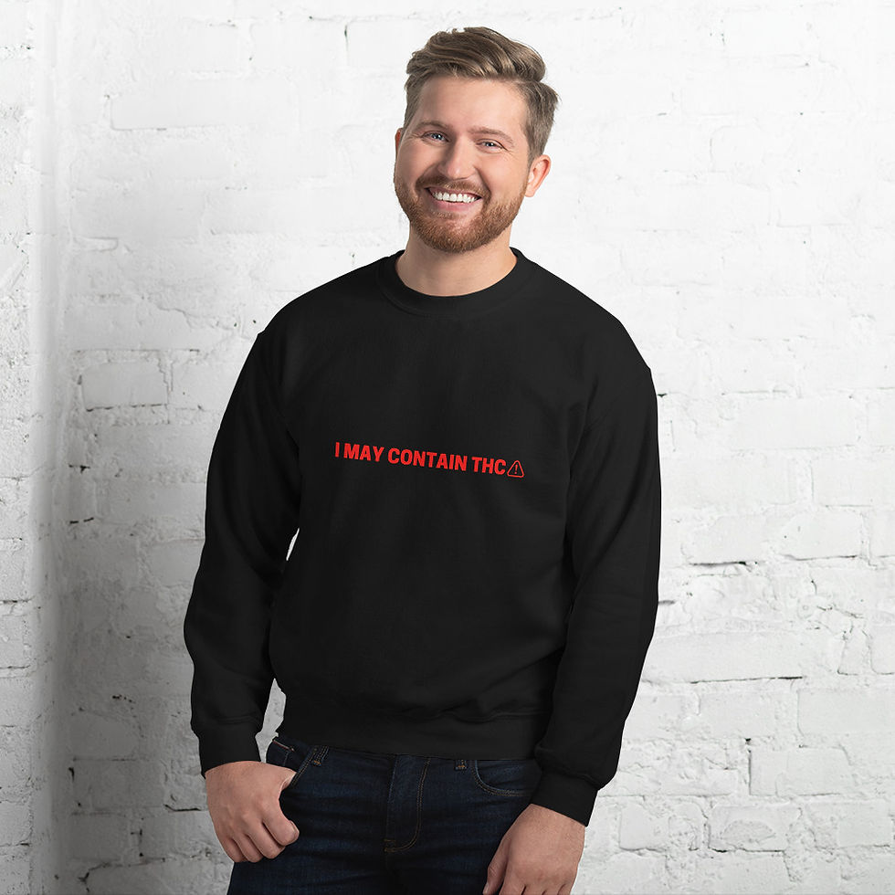 Miniatura: Puedo contener THC Ayuda con el dolor Sudadera unisex