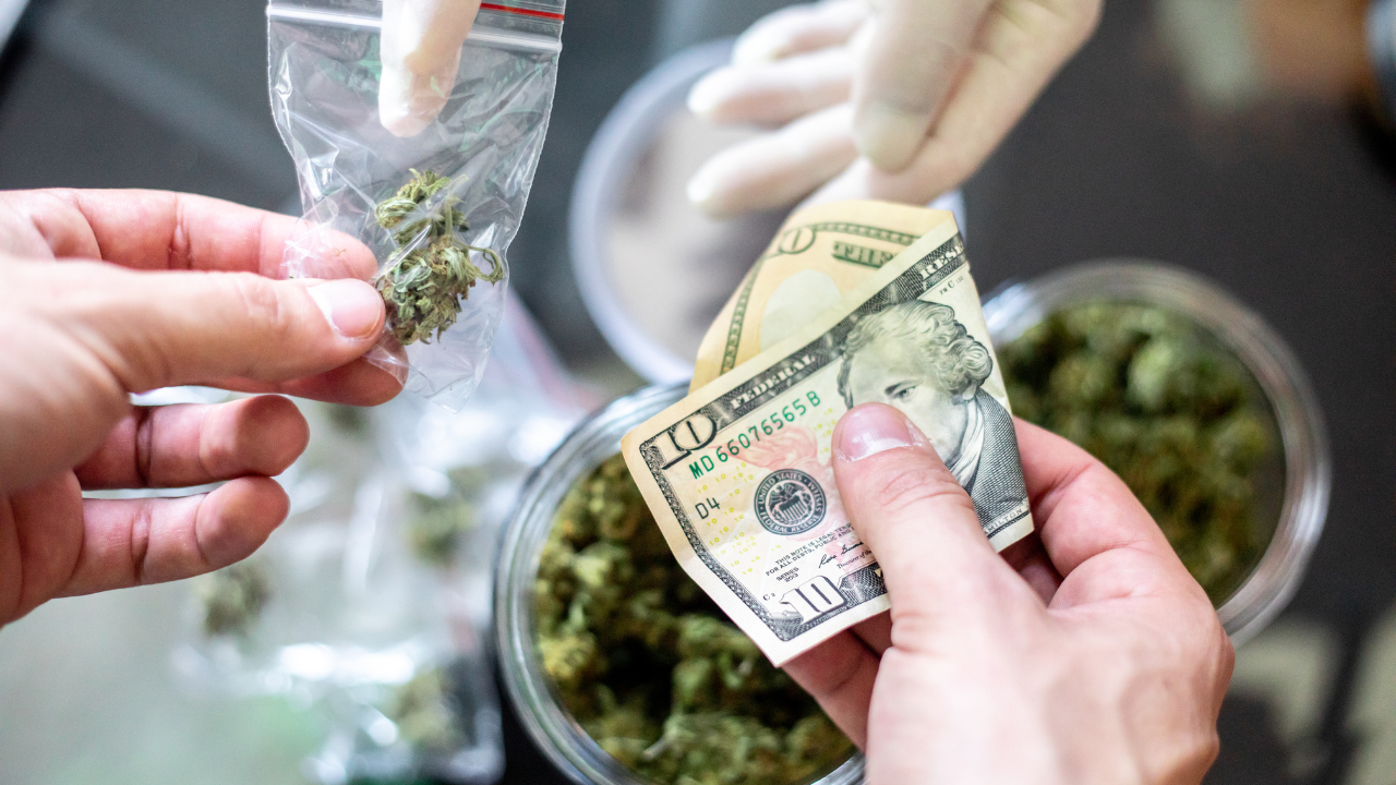 Someone buys marijuana 
