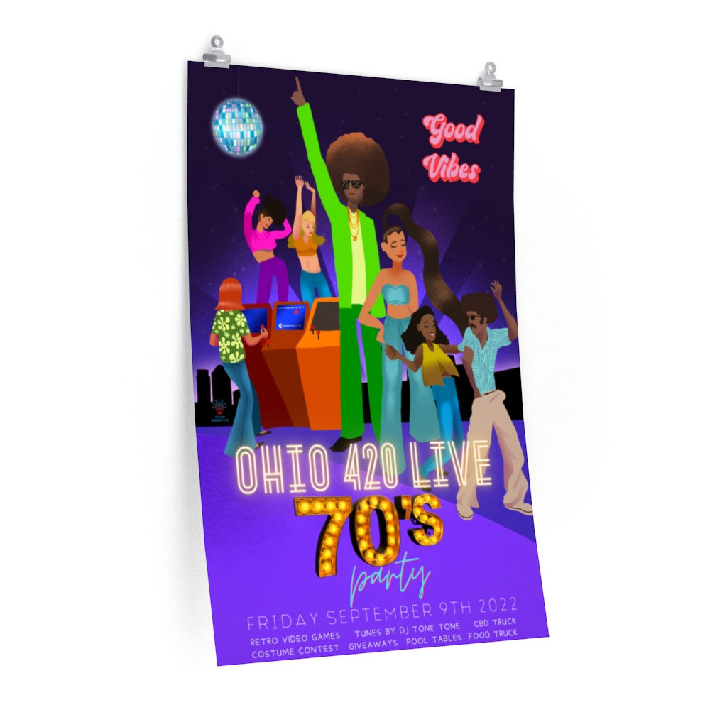 420 Live 70s Party  Limited Edition Premium Matte vertical posters