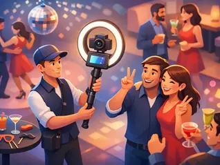 A Roaming Photo Booth That Keeps Guests Moving