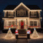 custom Christmas lights display on American home.jpg