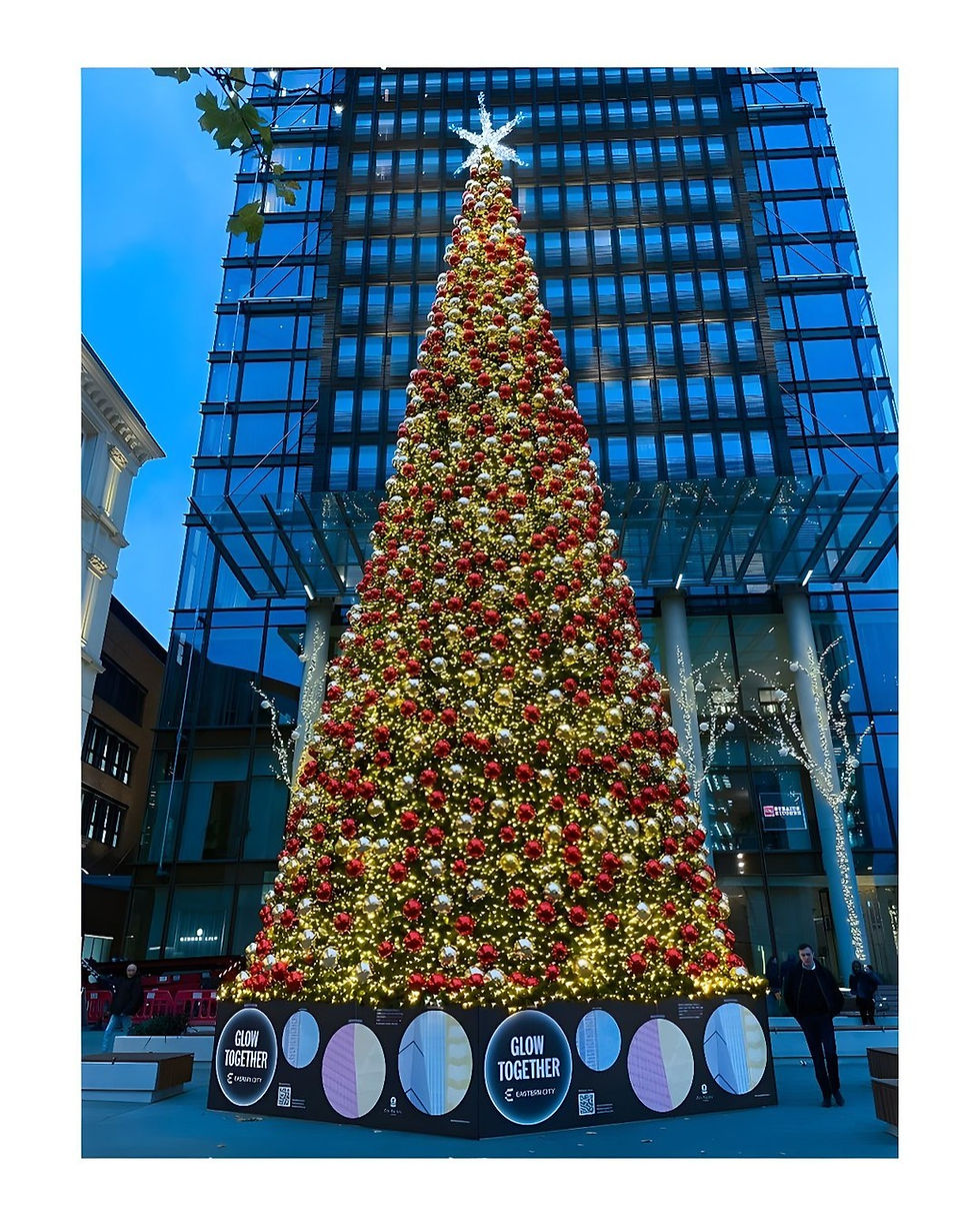 50-foot commercial Christmas tree installation