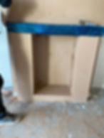 fireplace during