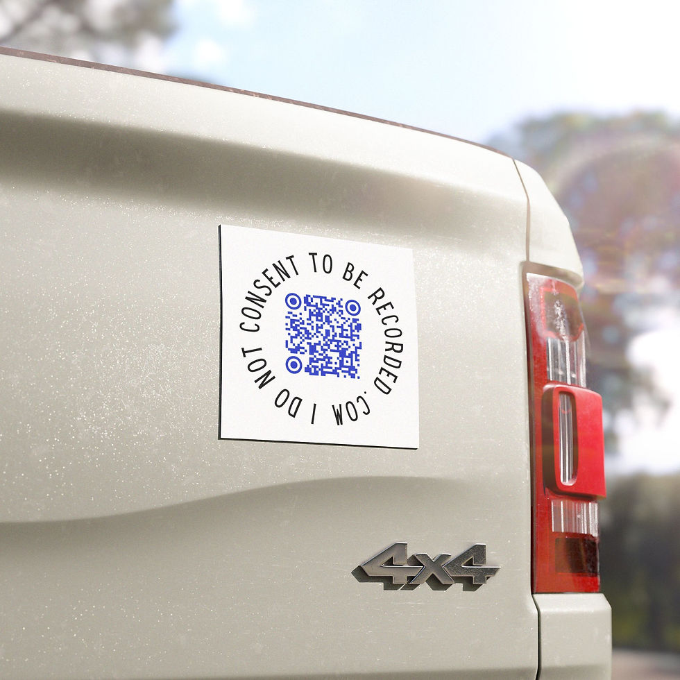 Thumbnail: Car Magnet — “I Do Not Consent to Be Recorded” QR Code Privacy Sticker