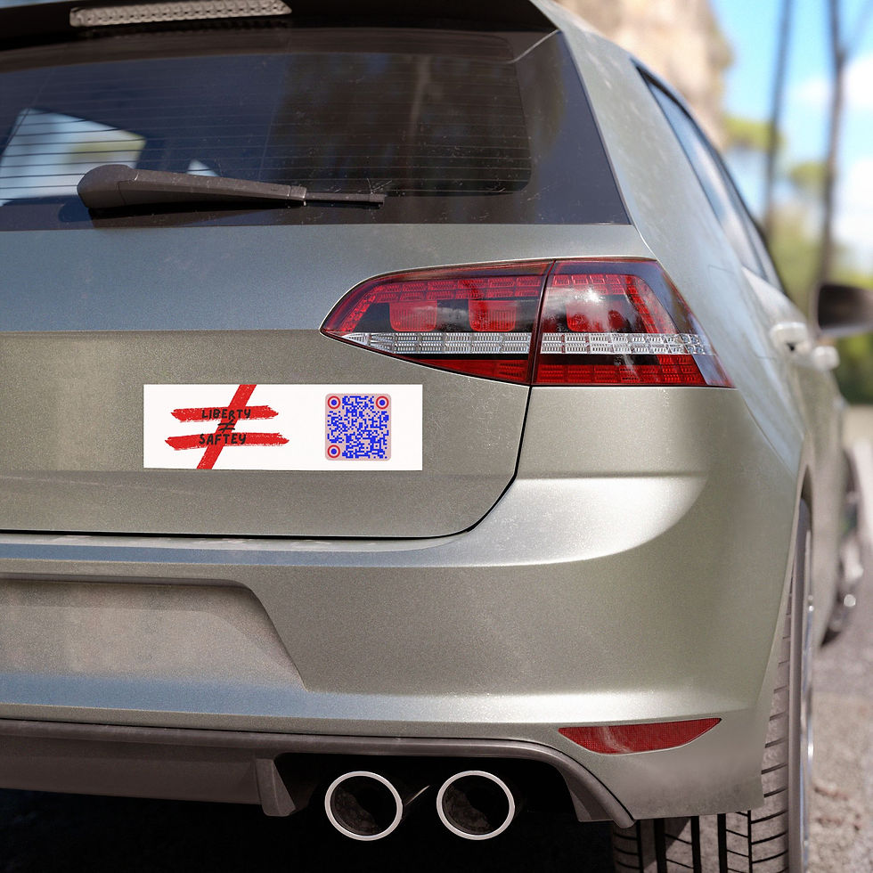 Thumbnail: I DO NOT CONSENT TO BE RECORDED QR Car Magnet — "Liberty ≠ Safety" Design