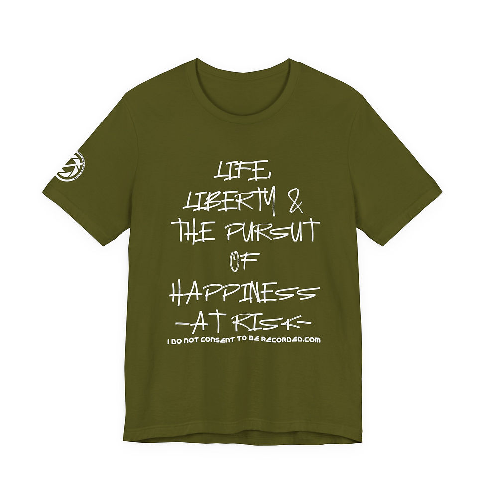 Thumbnail: Life, Liberty & The Pursuit Tee — Graphic QR Back Political Statement T‑Shirt