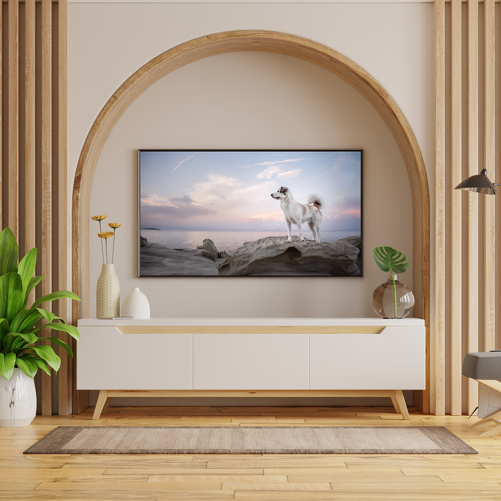 Brown and Cream Minimalist Living Room Mockup Instagram Post