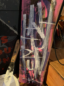 "LAST RUN" | 6in x 18in | Acrylic on wood| 2020
