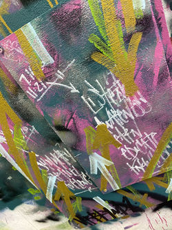 "Victories" | 1.5ft x 5ft | Acrylic and Spray Paint on wood | 2020