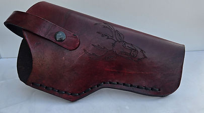 Leather gun holster