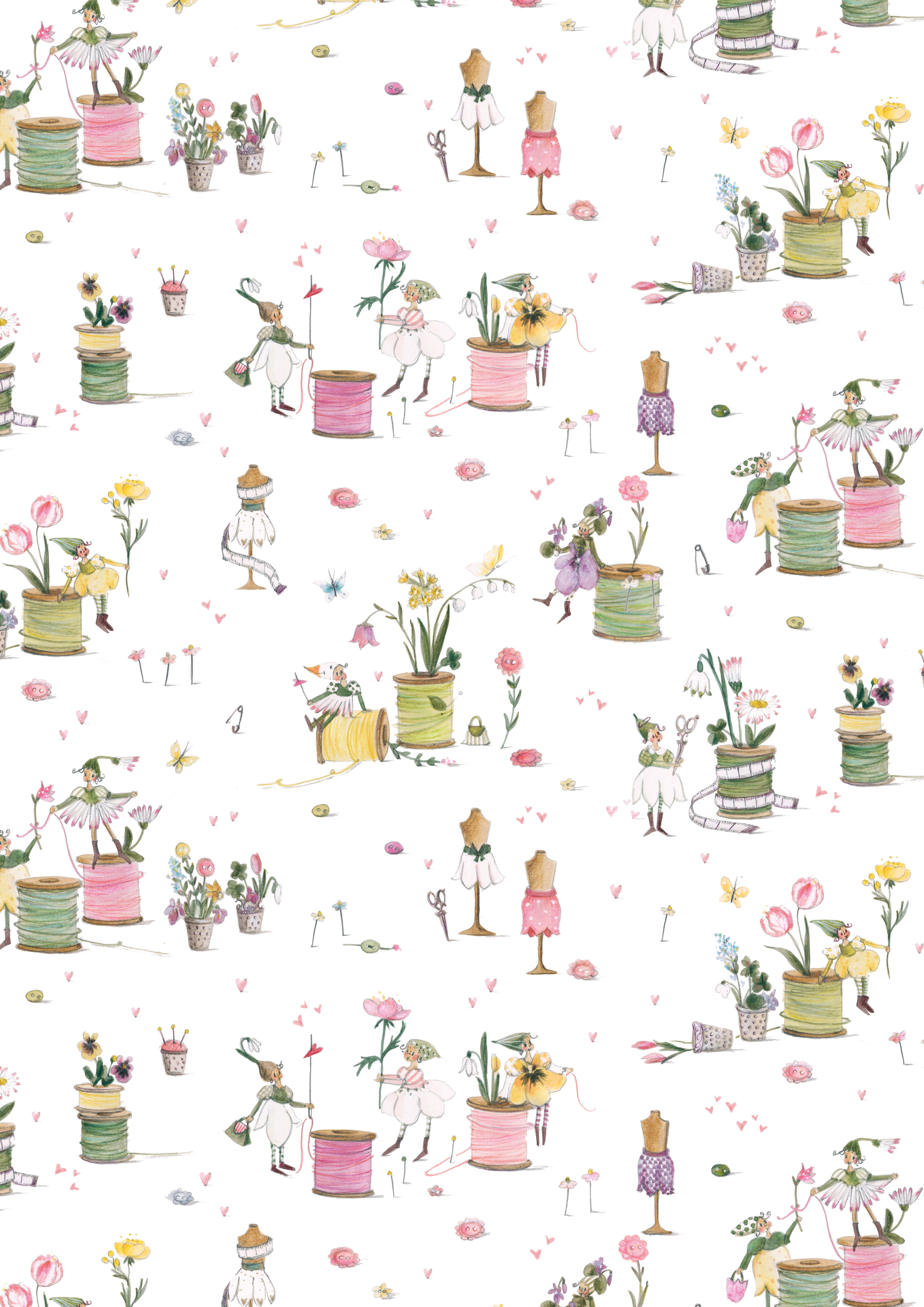 Fadenspiel Frühling