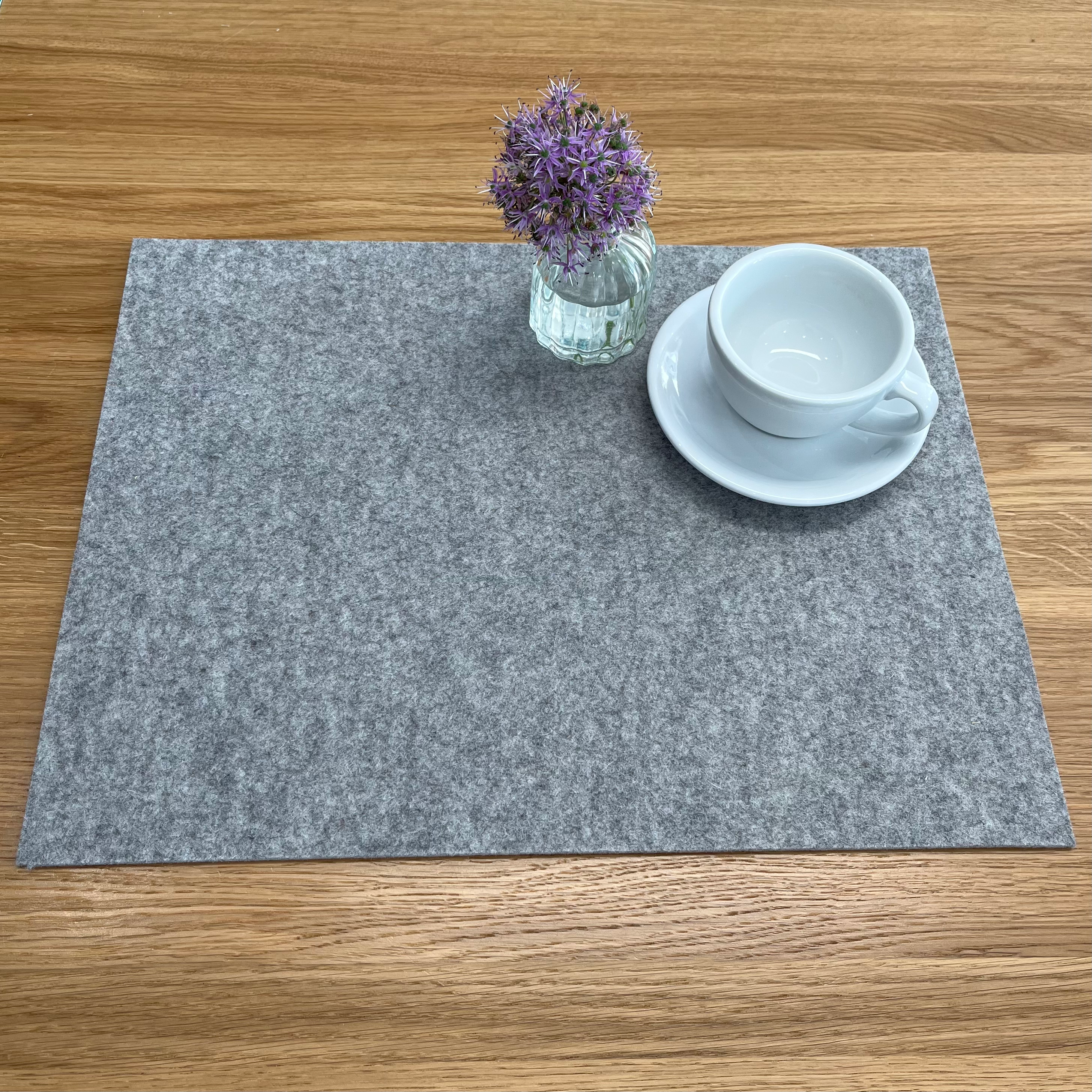 Filz-Tischset 35x45cm - hellgrau meliert
