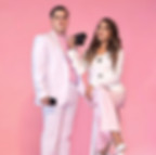 EchoDome Media co-founders in all pink smiling for the camera