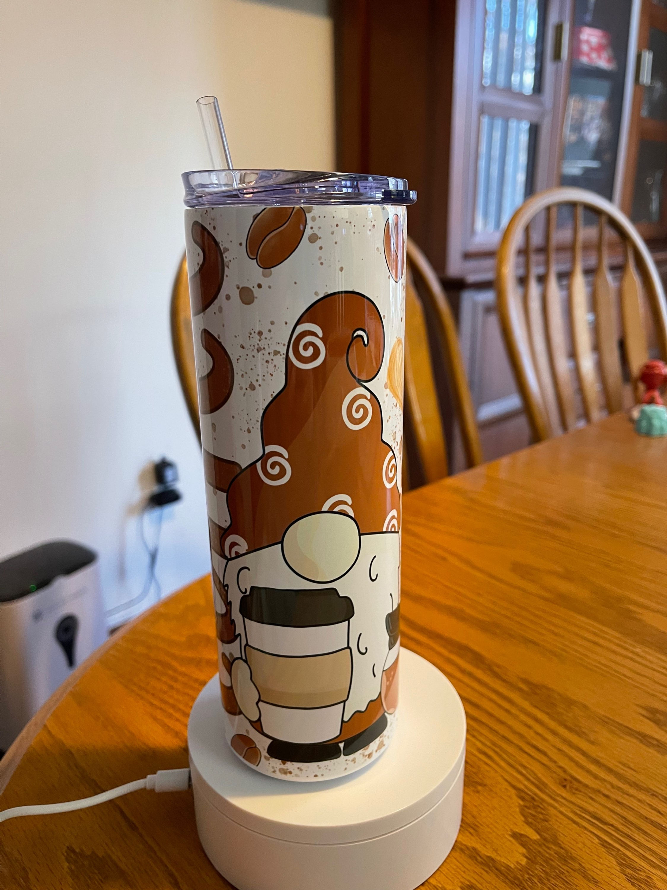 20 oz Tumbler Gnome Love Coffee