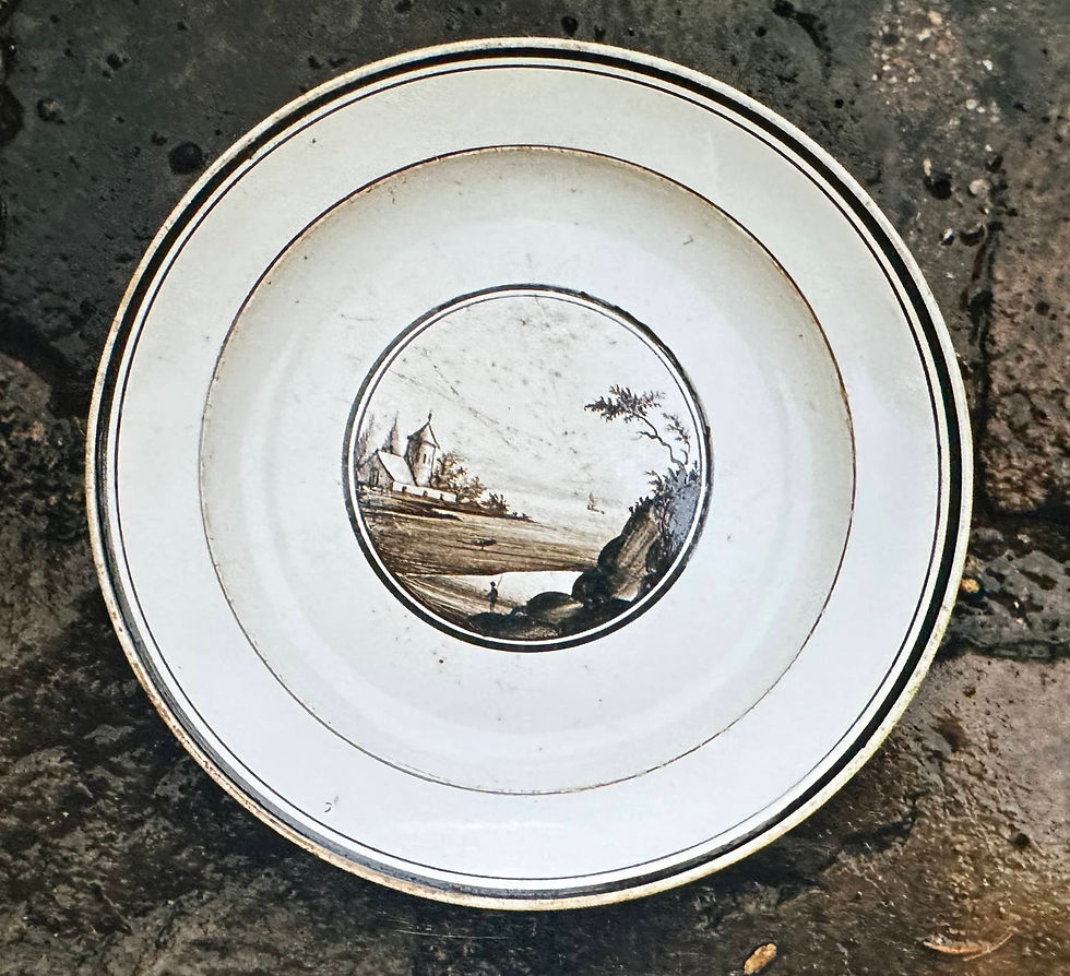 12 Faïence fine peinte XIXe