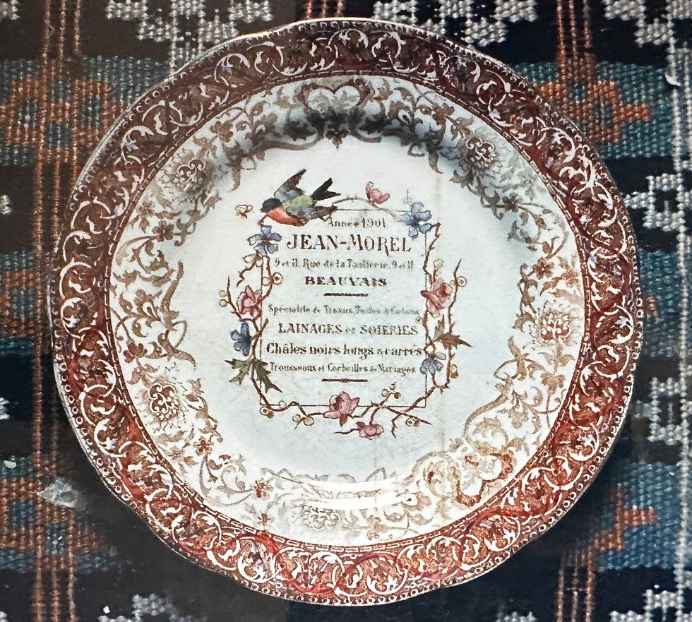 131 Faïence fine XIXe décor central par transfert