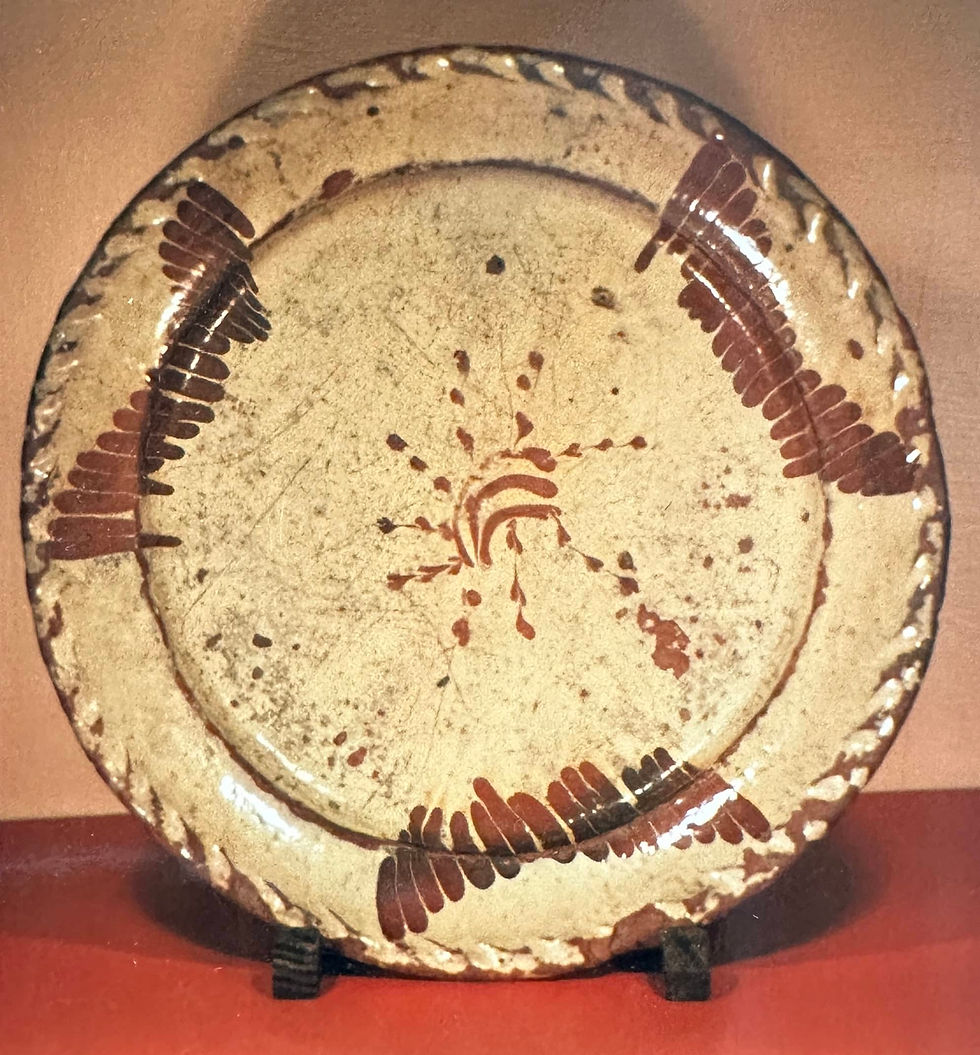 10 Terres vernissées diverses - Plat . Assiette décors géométrique.jpg
