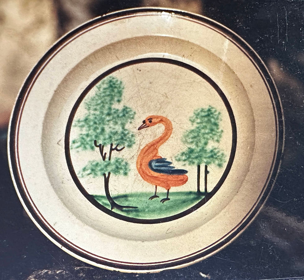 48 Faïence fine de Forges XIXe - Assiette Oie