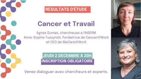 Cancer et travail : venez dialoguer avec des experts
