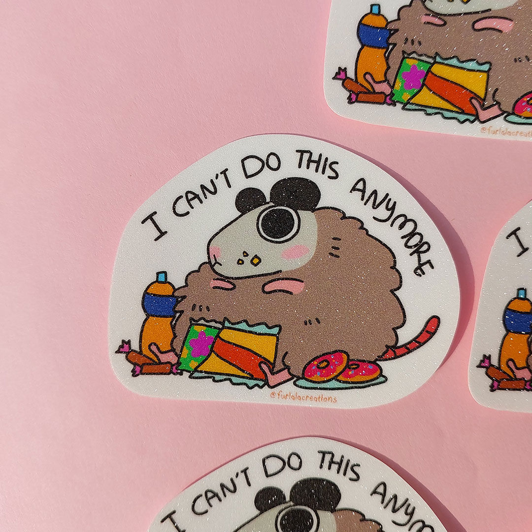 Possum Can't Sticker
