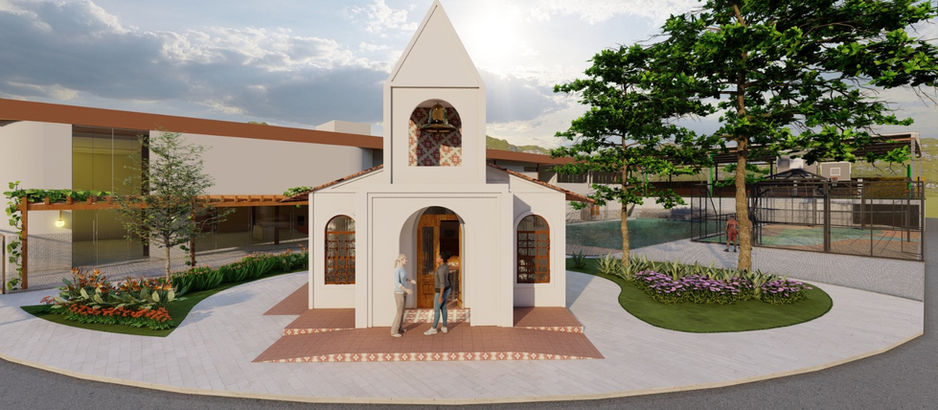 Uma igreja em um Projeto Arquitetônico da Espaço Comunitário