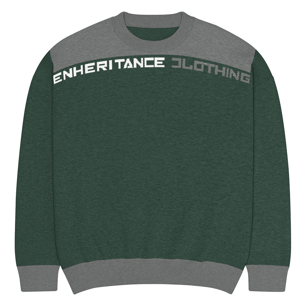 Enheritance HERITAGE SCRIPT Relaxed Knitted Crew Neck Sweater