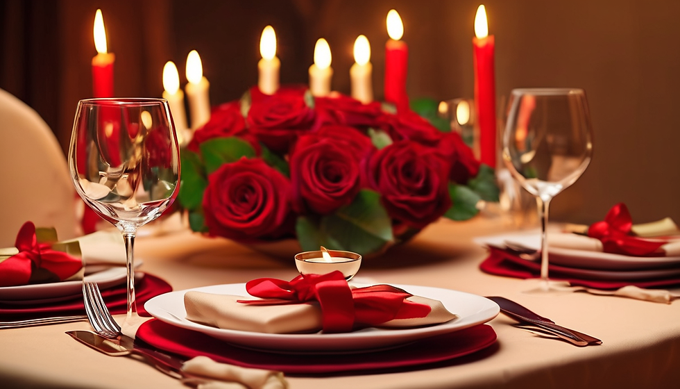 Cena Romántica de Amor y Amistad