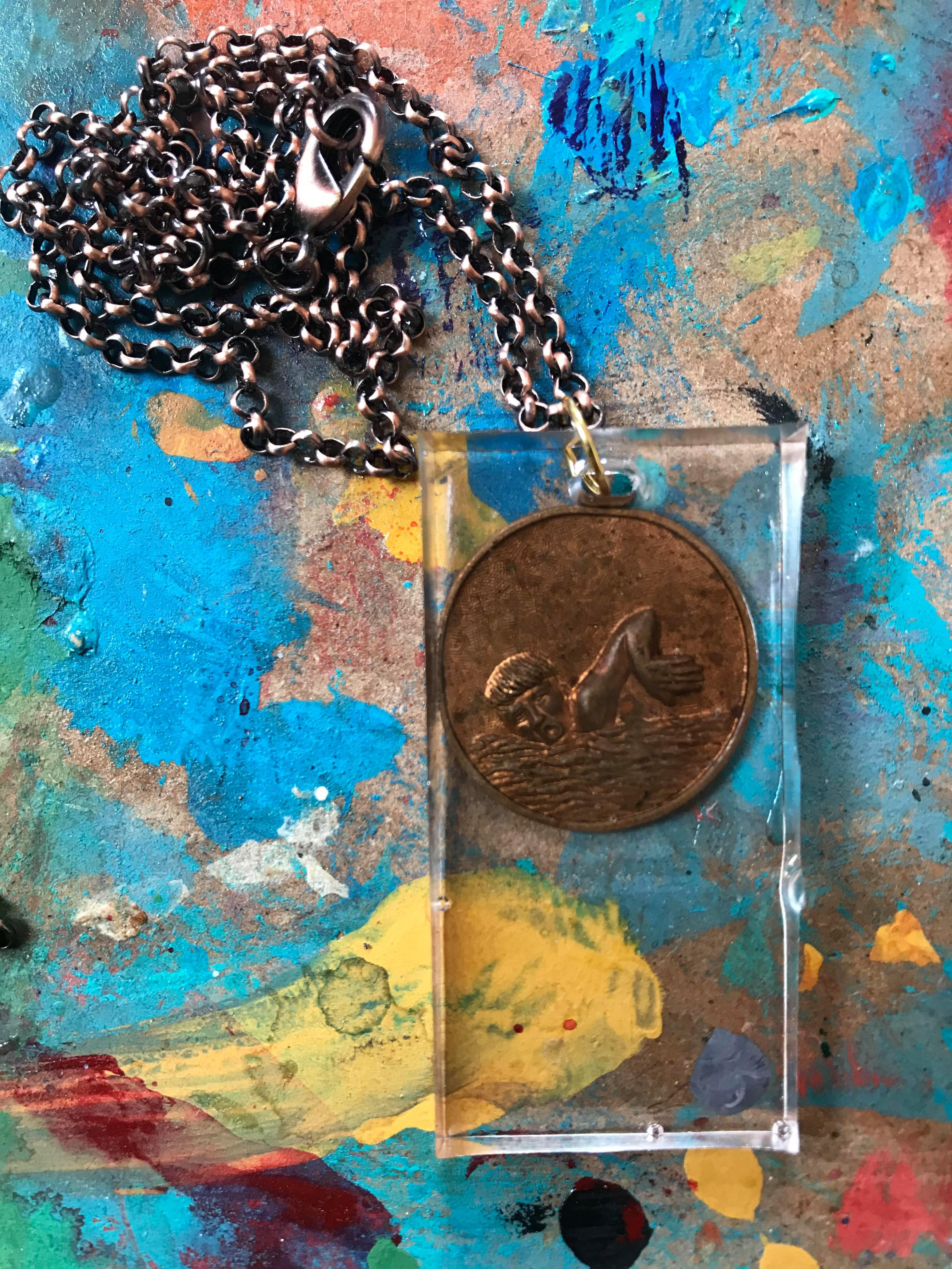 Swimming in Copper Necklace