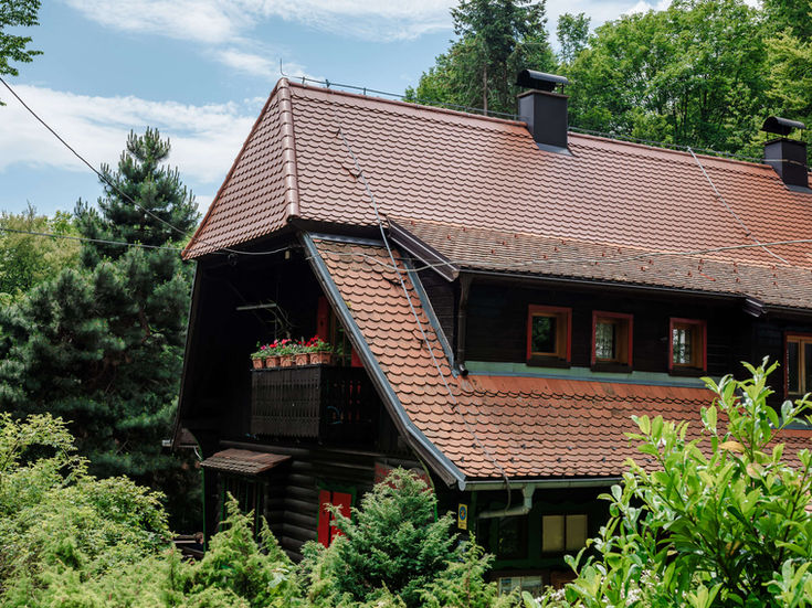 The roof of the Grafičar mountain lodge 