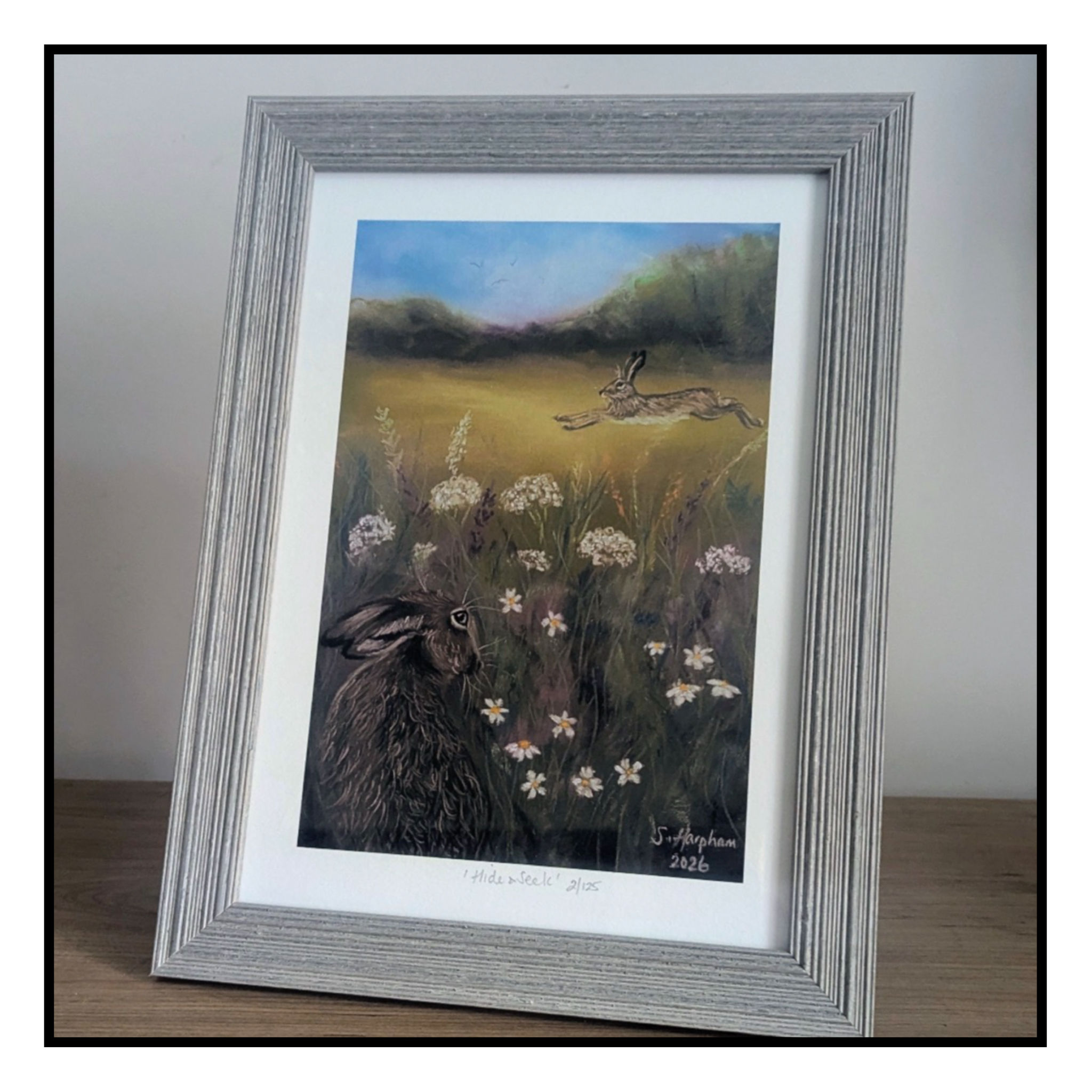 Susannah Harpham Art 'Hide & Seek'  Framed Print