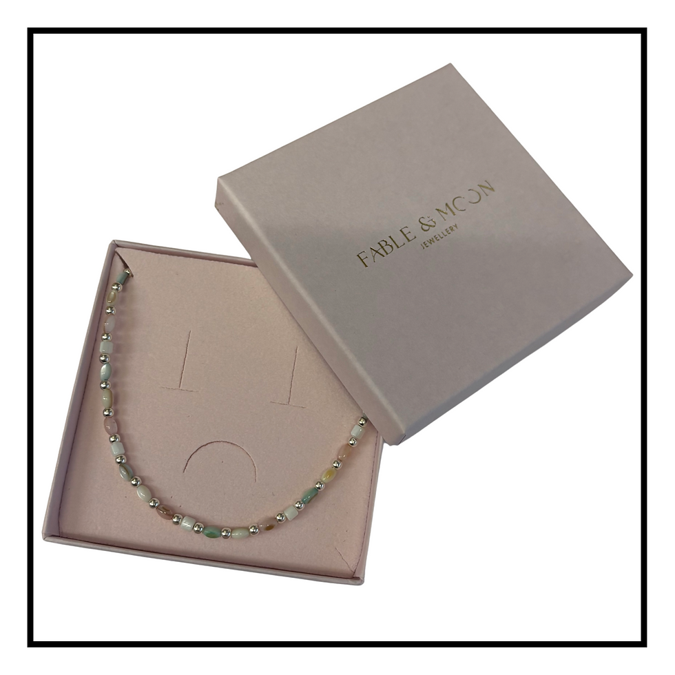 Thumbnail: Fable And Moon Sterling Silver Mother Of Pearl Necklaces