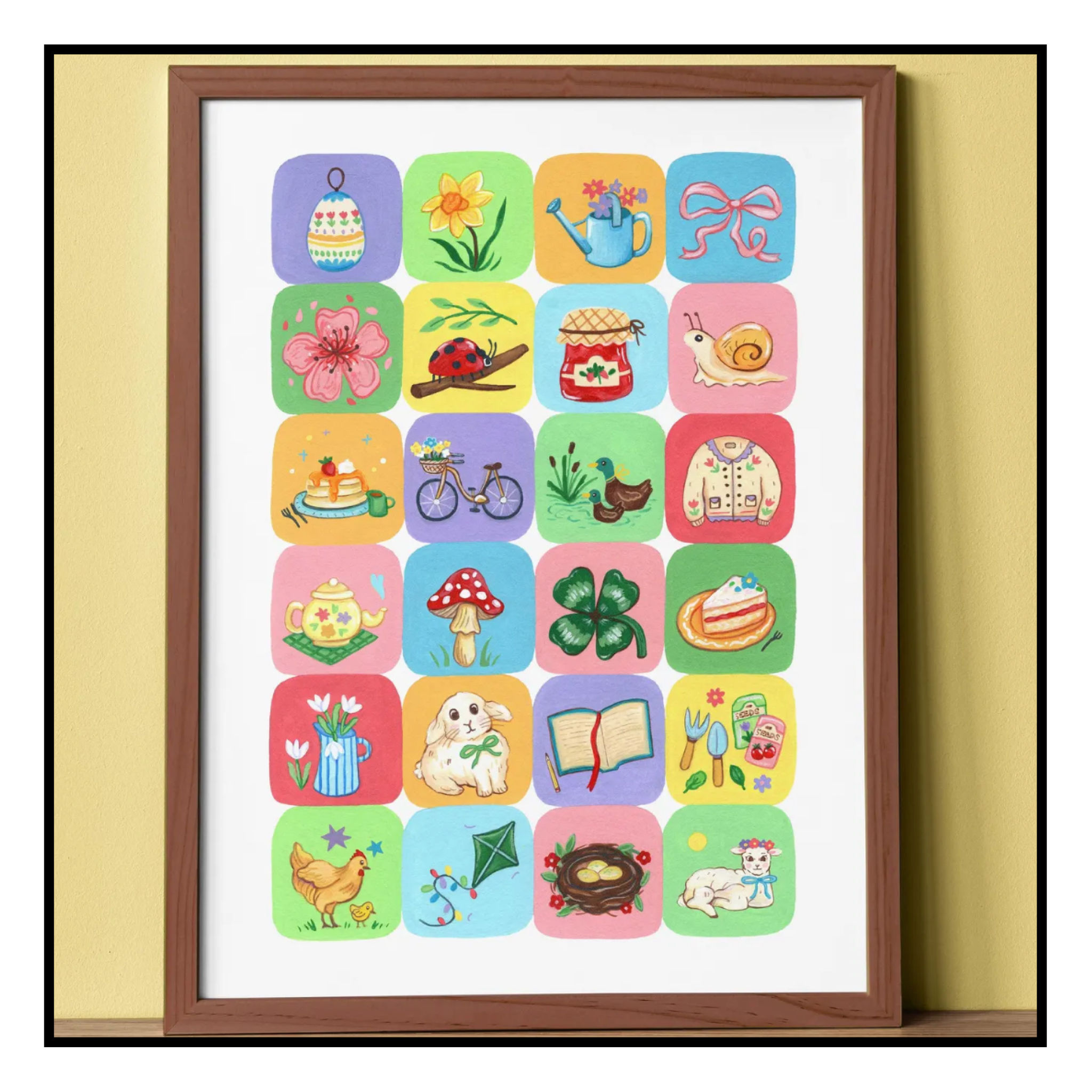 Emily Peet Illustrations Spring Tiny Things A4 Print