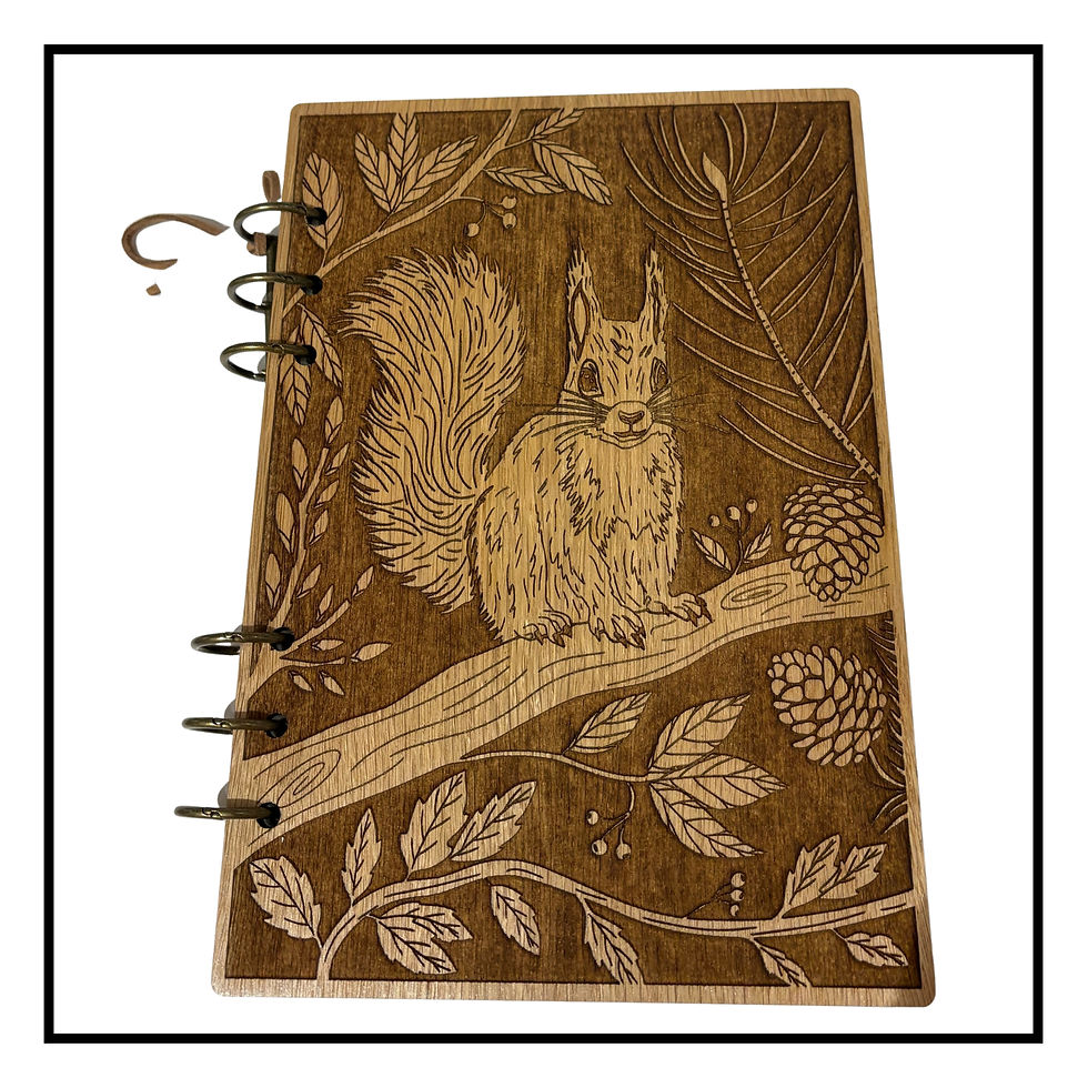 Thumbnail: Lazycoo Studios Refillable A5 Wooden Notebook With Lined Paper