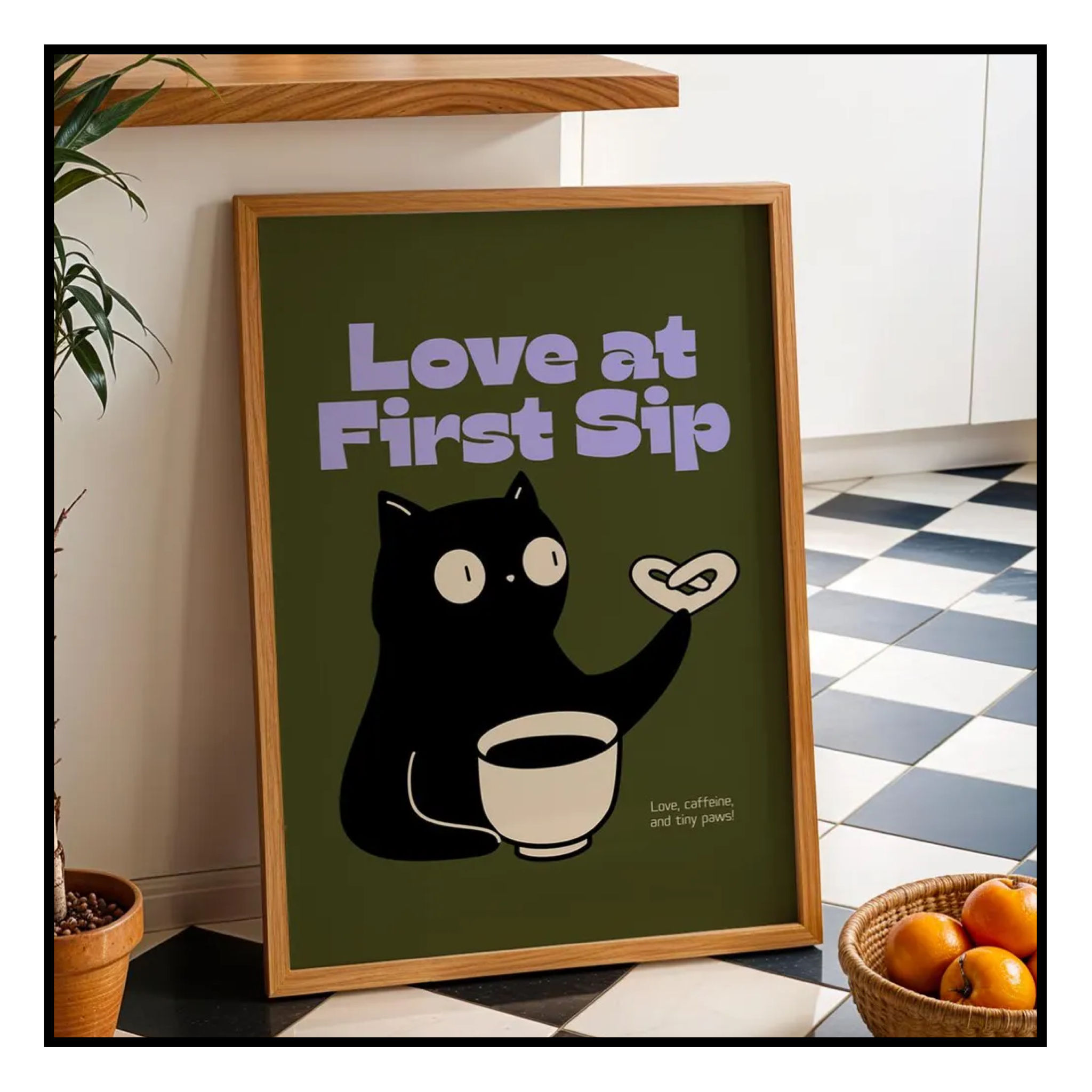 Liv's Design Studio 'Love At First Sip' Print