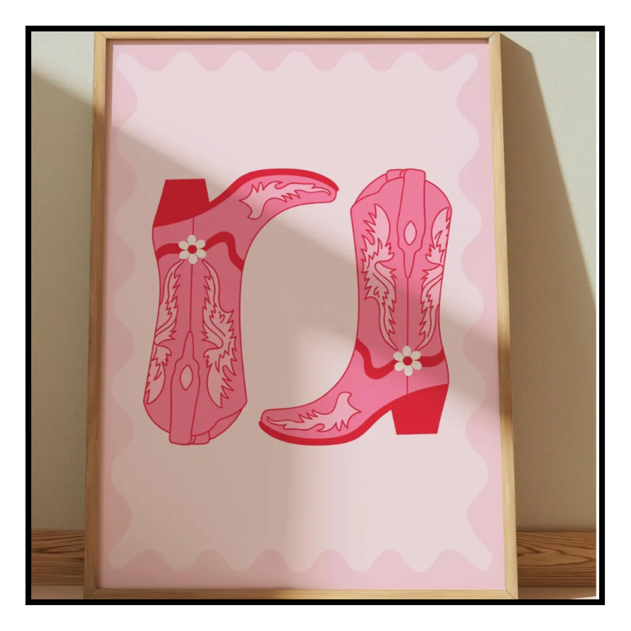 Liv's Design Studio 'Pink Cowgirl Boots' Print