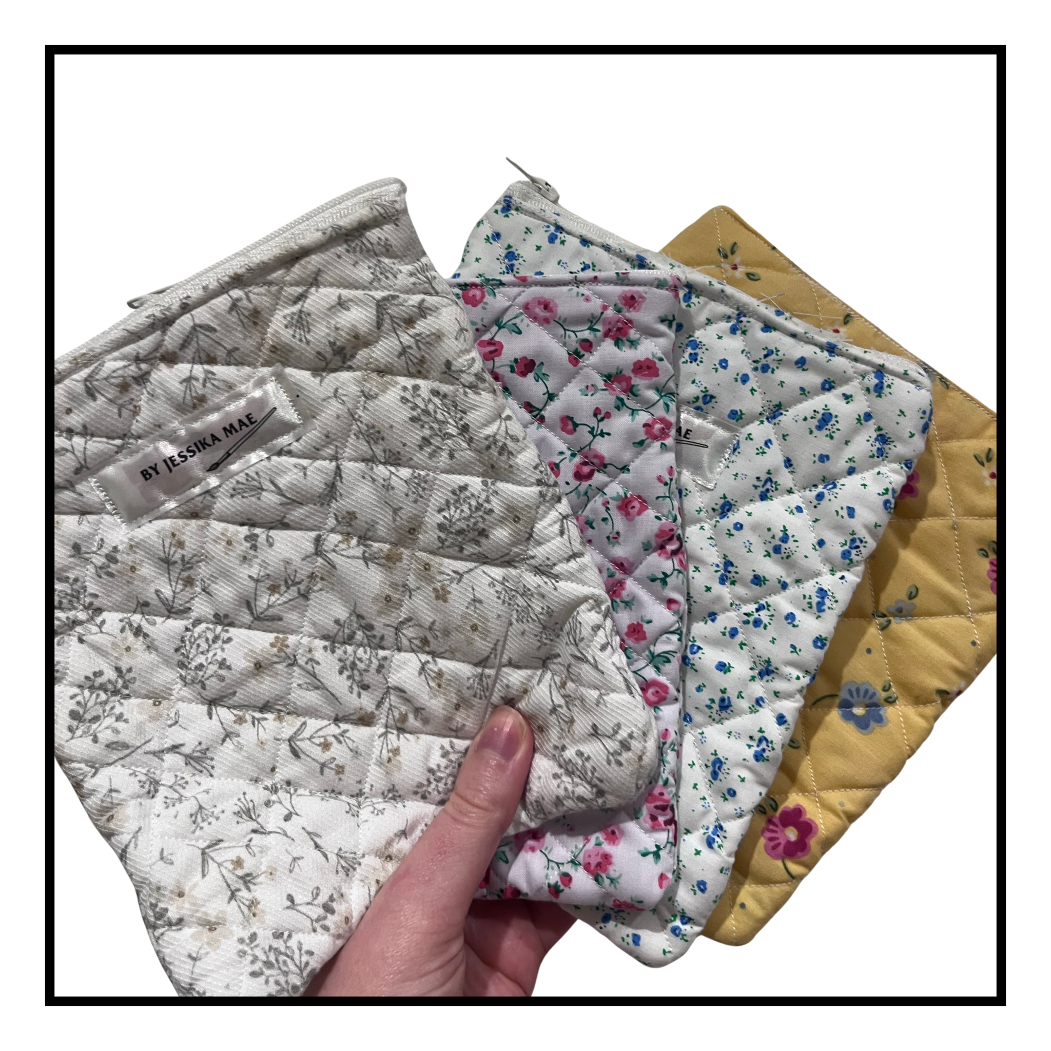 By Jessika Mae Quilted Makeup Bag