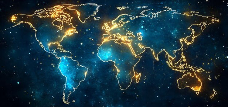 glowing-world-map-outlined-golden-light-set-against-dark-blue-starry-sky-representing-glob