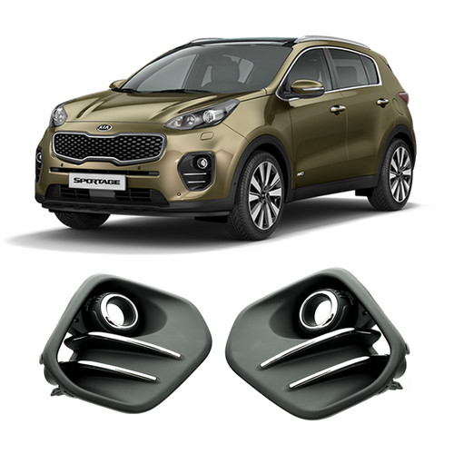 For 20172018 Kia Sportage Fog Lights Lamps with Chrome Linings and